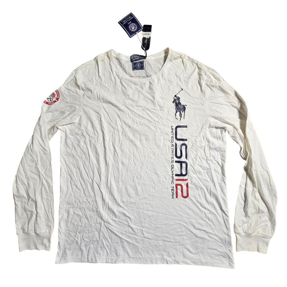 Polo Ralph Lauren 2012 Team USA Olympic Custom‎ Fit Long Sleeve Shirt 2XL NWT